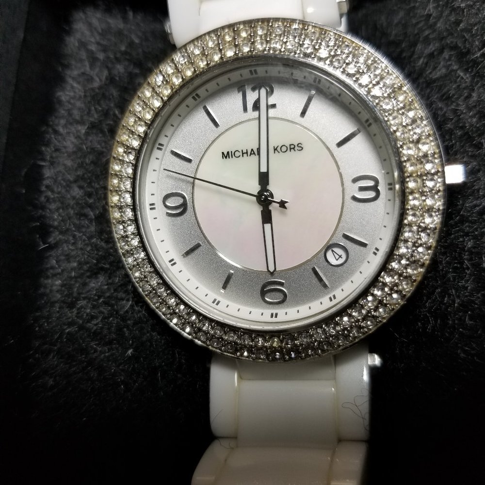 Michael Kors White Ceramic Bracelet Women's Watch